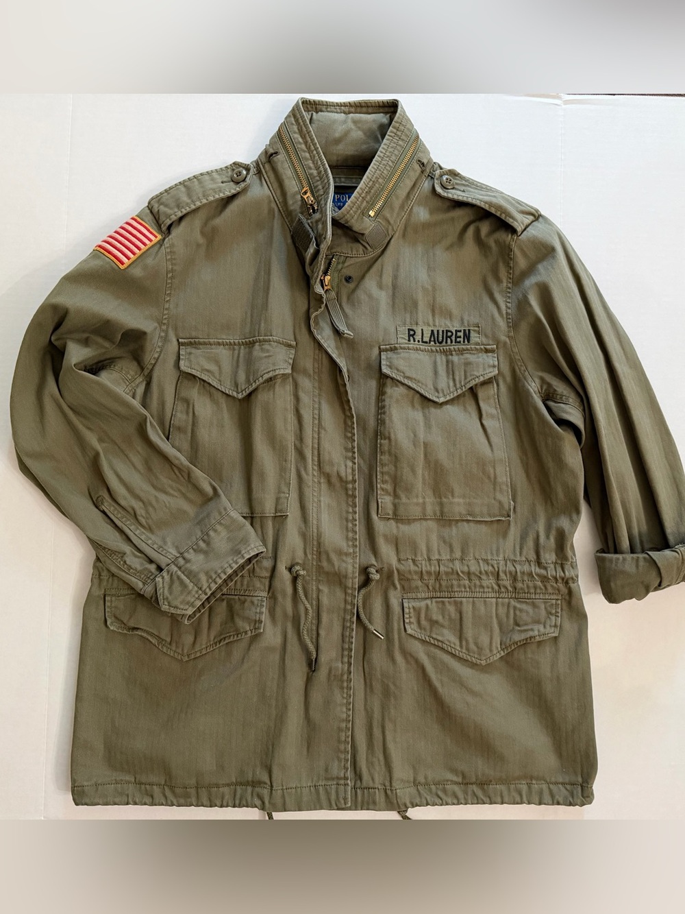 Ralph Lauren Women’s Olive Military Field Jacket EUC Large